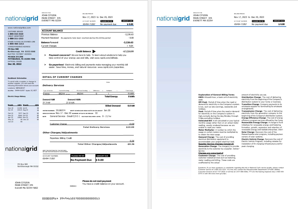  Minol USA business utility bill 